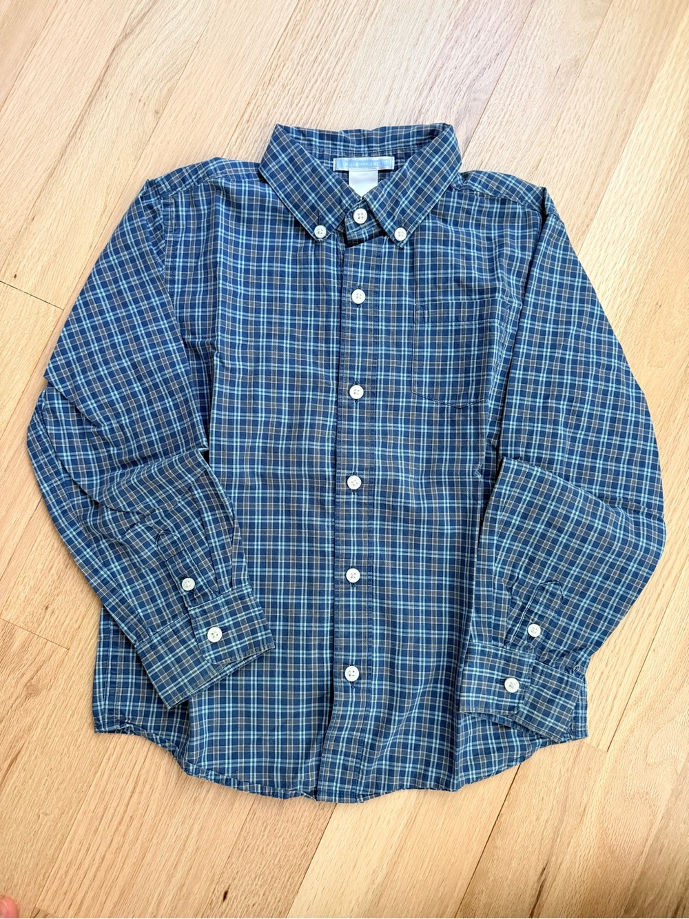 Boy’s Janie and Jack Blue Plaid Button-Down Shirt